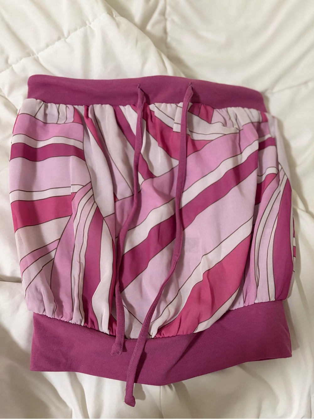 GLASSONS Pink Drawstring Tube Top